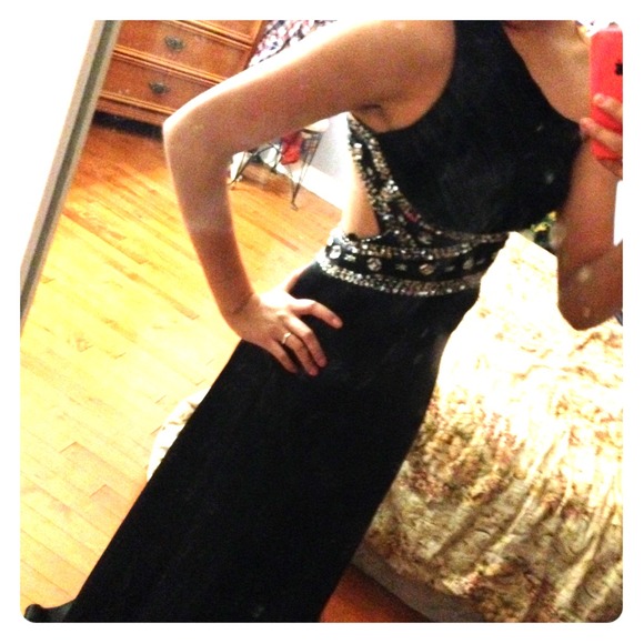 Black long prom / formal / anything dress .