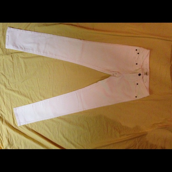 Blue asphalt white skinny jeans