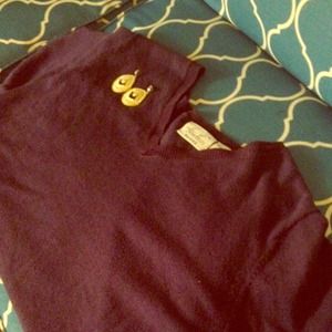 Purple short sleeve sweater