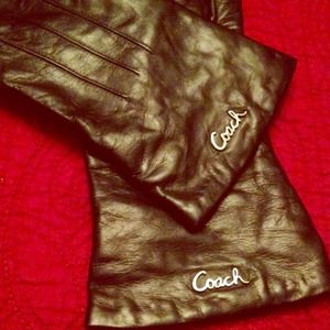 Leather Coach Driving Gloves