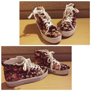Floral Hightop Flatforms