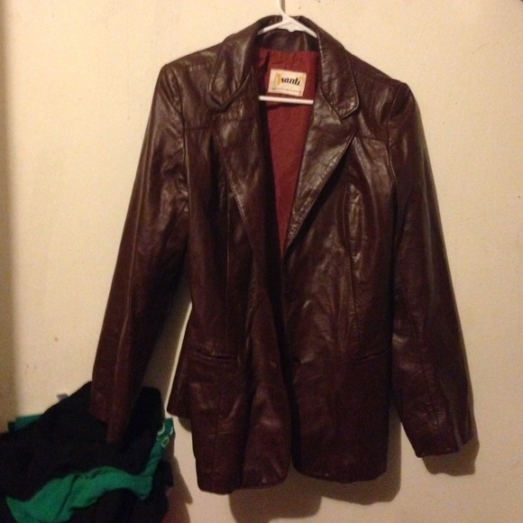 Vintage brown leather jacket