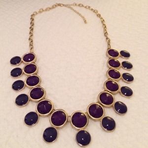 Purple statement necklace