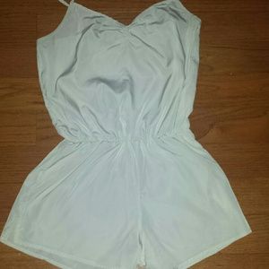 Cream American Apparel Silky Romper