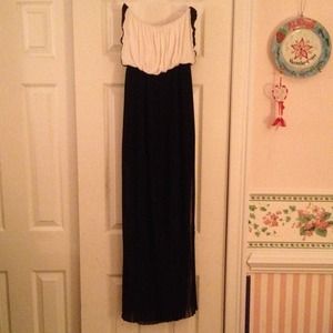 Strapless maxi dress