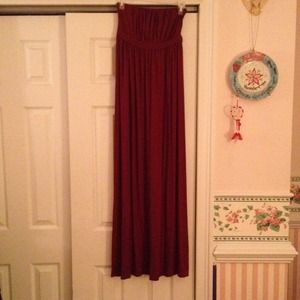 Burgundy maxi dress