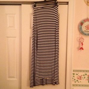 Striped maxi skirt