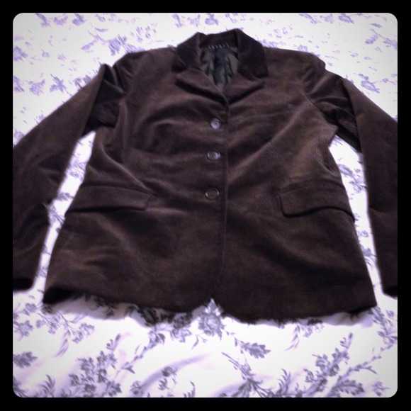 Brown blazer jacket corduroy by theory large