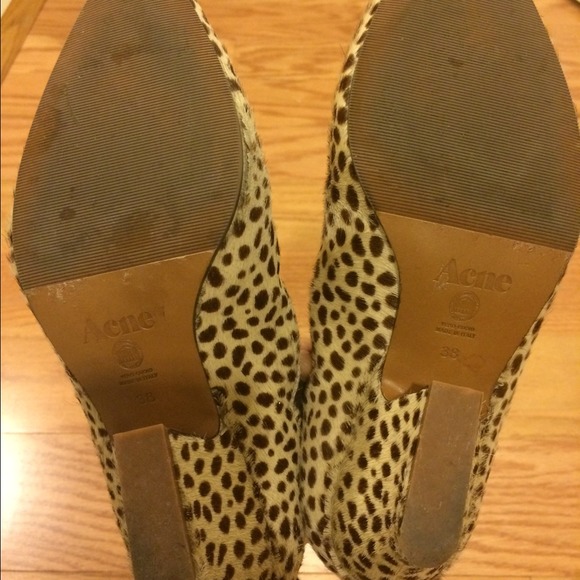 Acne studios Alma leopard pony hair ankle boots - Picture 4 of 4