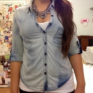 💅Stretchy denim shirt💅