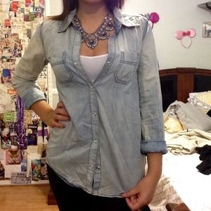 🌀Acid wash denim shirt🌀