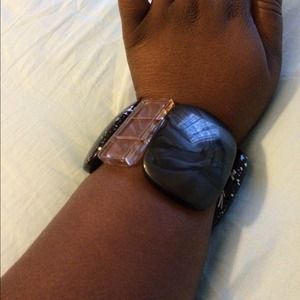 Black, Grey, and Clear Bracelet