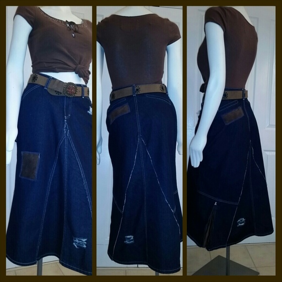 Denim Maxi Skirt