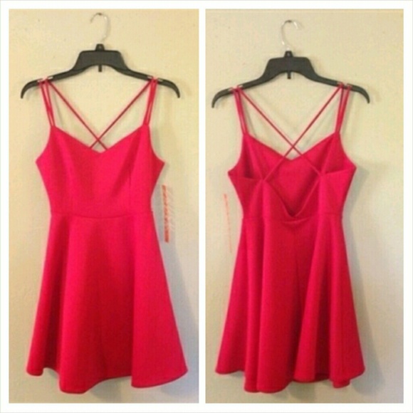red skater dress for a night out NWT