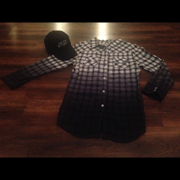 Rhinestone on the back of shirt & Bebe Hat set