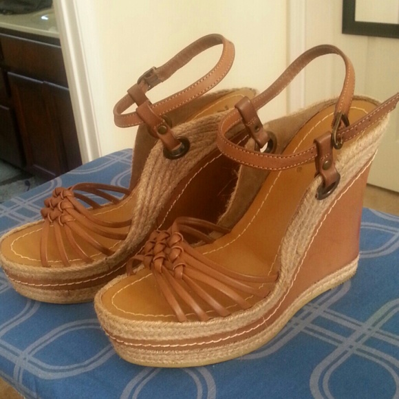 Brown Strappy Wedges