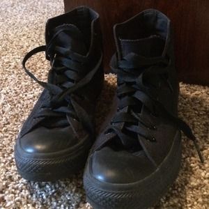 All black high tops