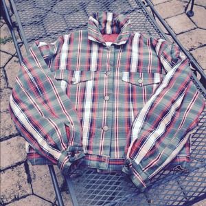 Vintage Moschino tartan plaid quilted jacket