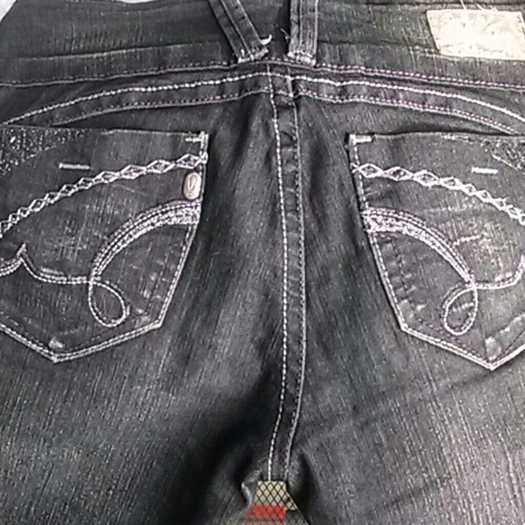 Dark Jeans with purple stitching - Picture 4 of 4