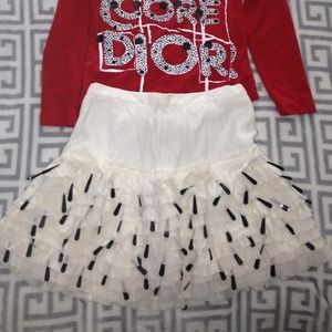 French Connection off white Skirt