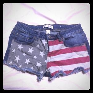 Red white and blue shorts