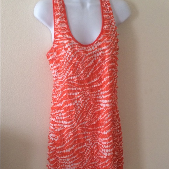 Orange Ruffled Dress