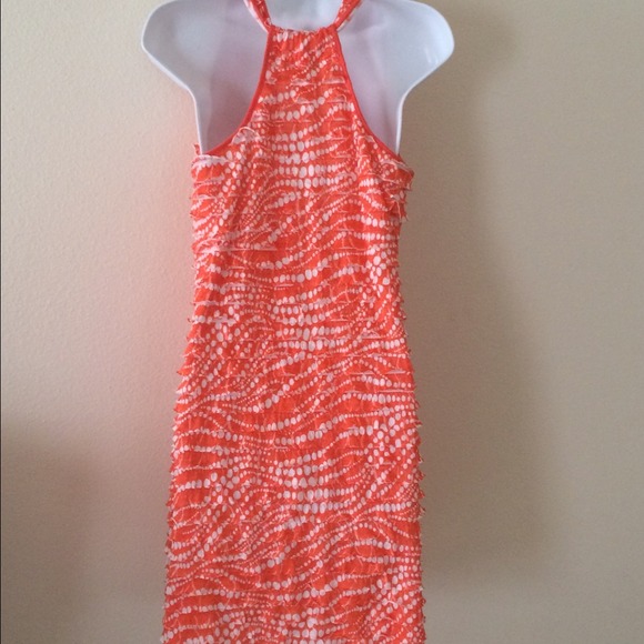 Orange Ruffled Dress - Picture 2 of 2