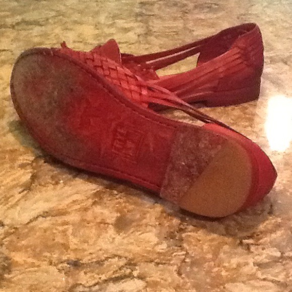 Frye Heather Huarache -- red loafers -- Size 8 - Picture 4 of 4