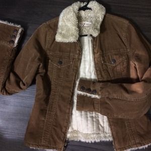 Abercrombie winter jacket. Large. Brown Corduroy!