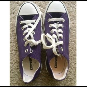 Dark purple Chuck Taylor converse sneakers