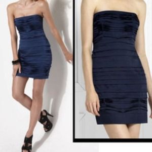 Strapless blue bodycon BCBGMaxAzria Dress