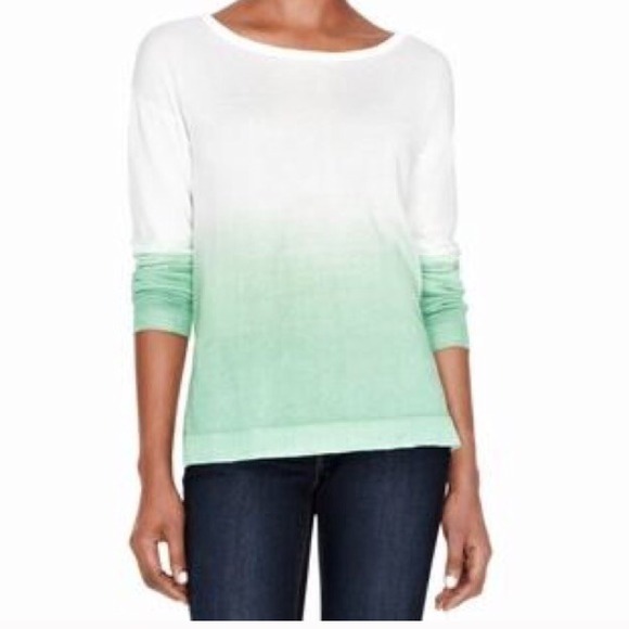 Mint / White Ombre sweater from The Limited
