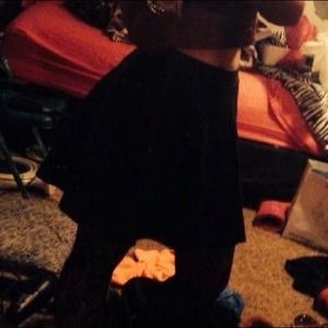 Black leather skirt size Medium