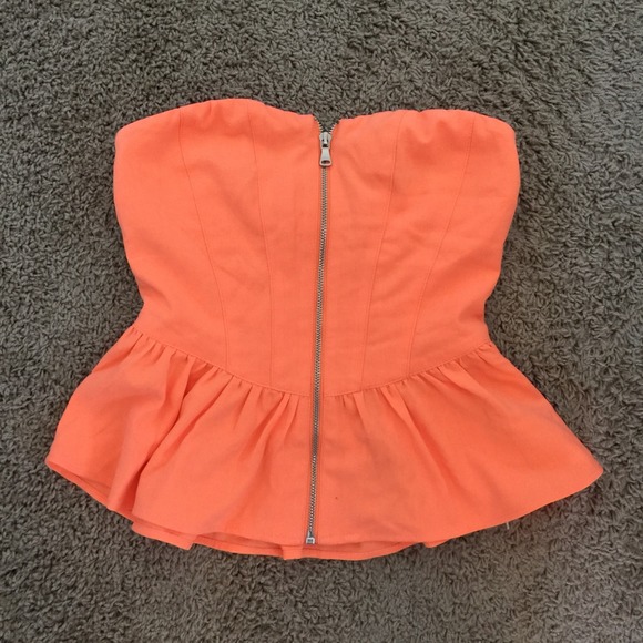 Forever 21 neon peplum bustier