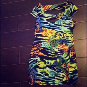 Animal print mini dress