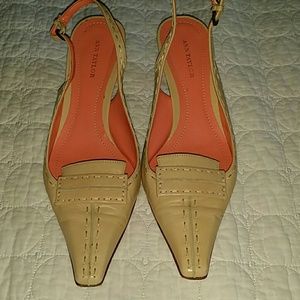 Ann Taylor leather sling back shoes