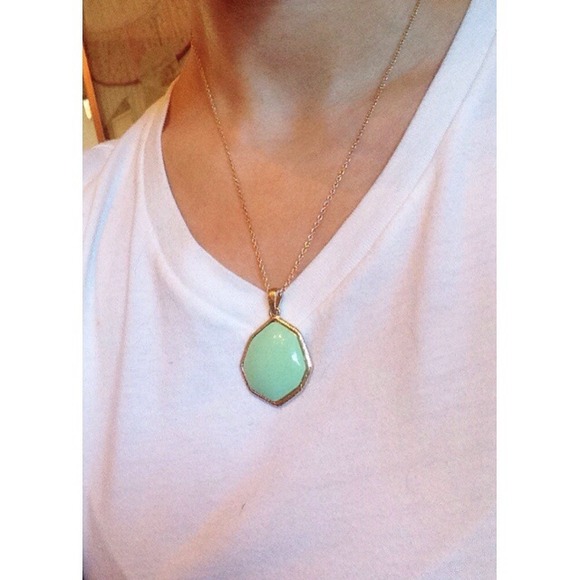 Mint Green/Pistachio Gold Pendant