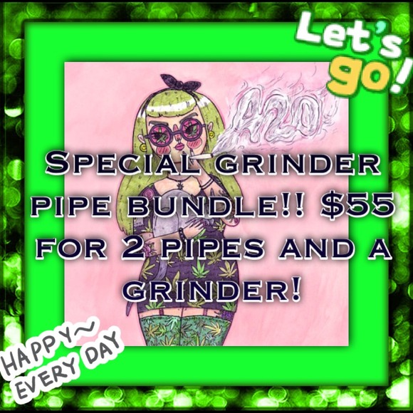 2 pipes 1 grinder (green or black) special bundle