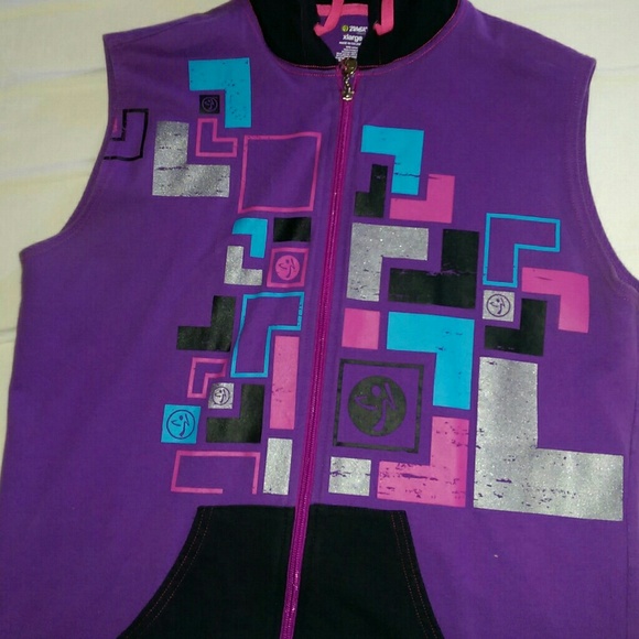 Zumba vest jacket with hoodie