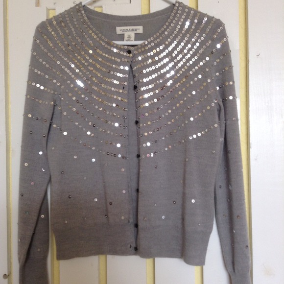 Banana Republic | Sweaters | Banana Republic Silver Sparkle Cardigan ...