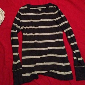 MOSSIMO black and gray stripe long sleeves.