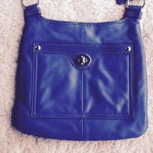 Royal blue cross body bag