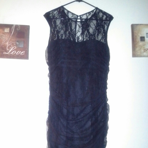 En Creme Black Lace Dress