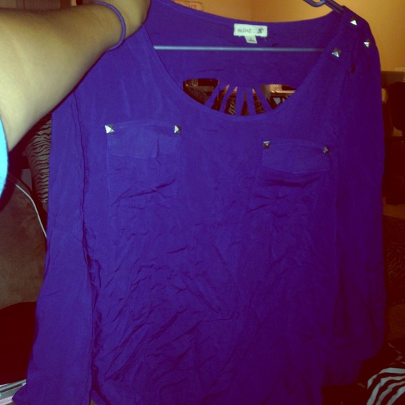 Royal Blue Long Sleeve Blouse
