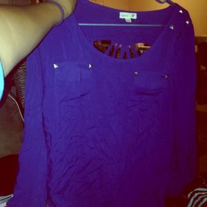 Royal Blue Long Sleeve Blouse