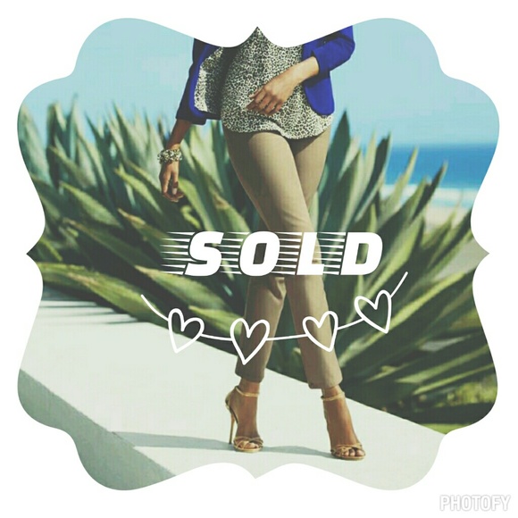 Womens shining gold neutral /nude Slim pant