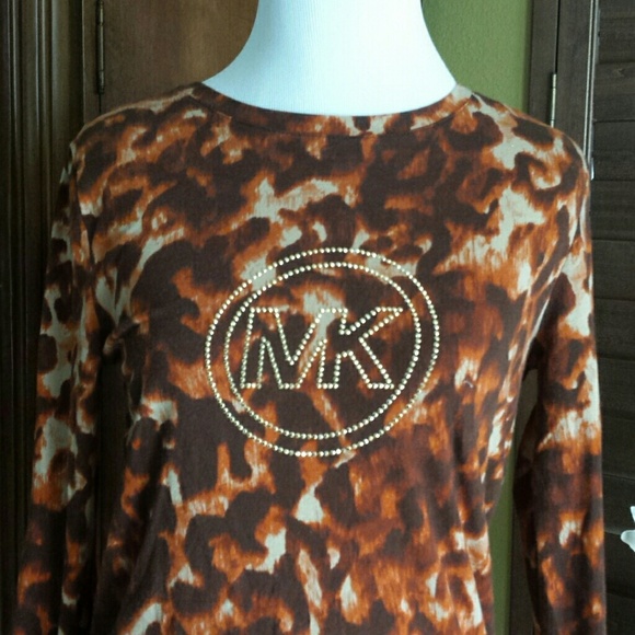 Michael Kors Animal Print Top - Picture 2 of 4