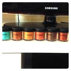 six MAC pigment eyeshadow