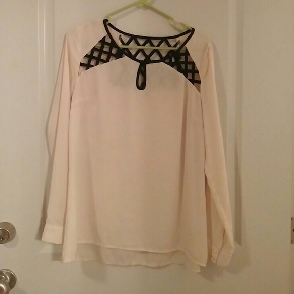 White long sleeve top