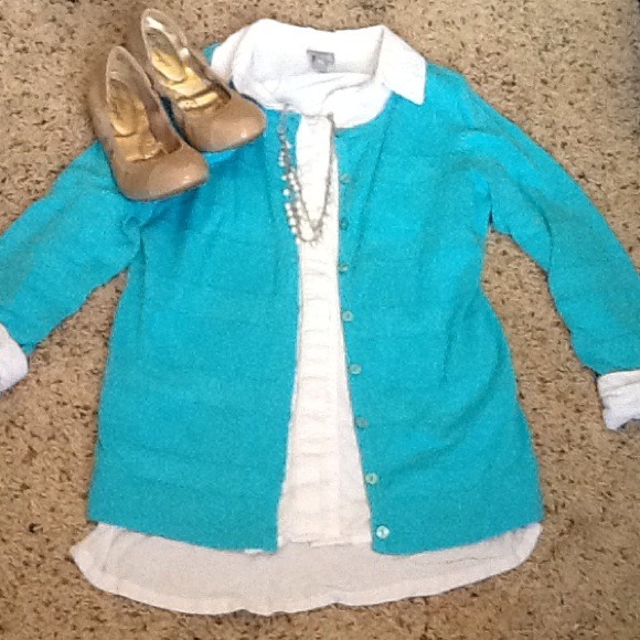 Teal cardigan- The limited